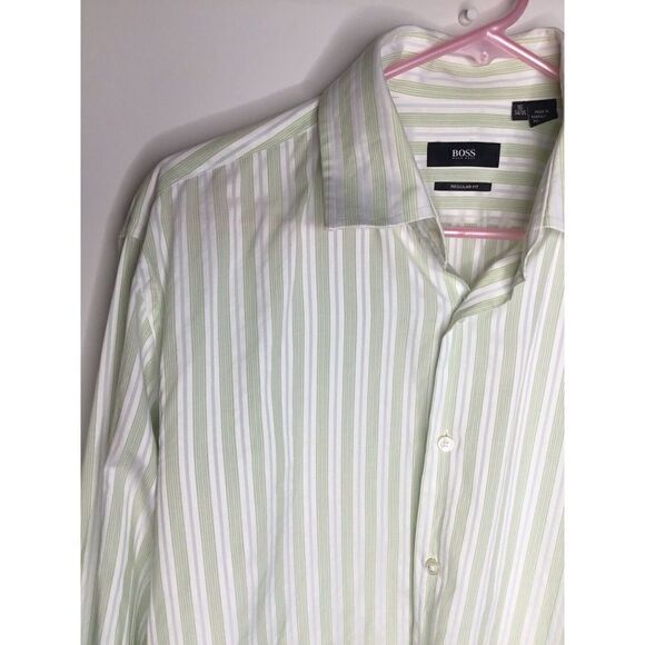 Hugo Boss men’s size L Large shirt Button Up Long Sleeve16/34/35 Regular Fit - Picture 5 of 12